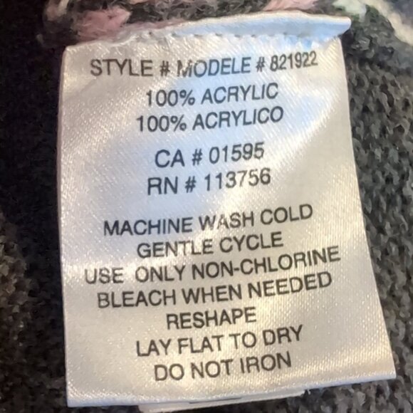 Canada Weathergear Winter Knit Sweater Nordic Christmas Reindeer Fair Isle Large - Picture 11 of 13